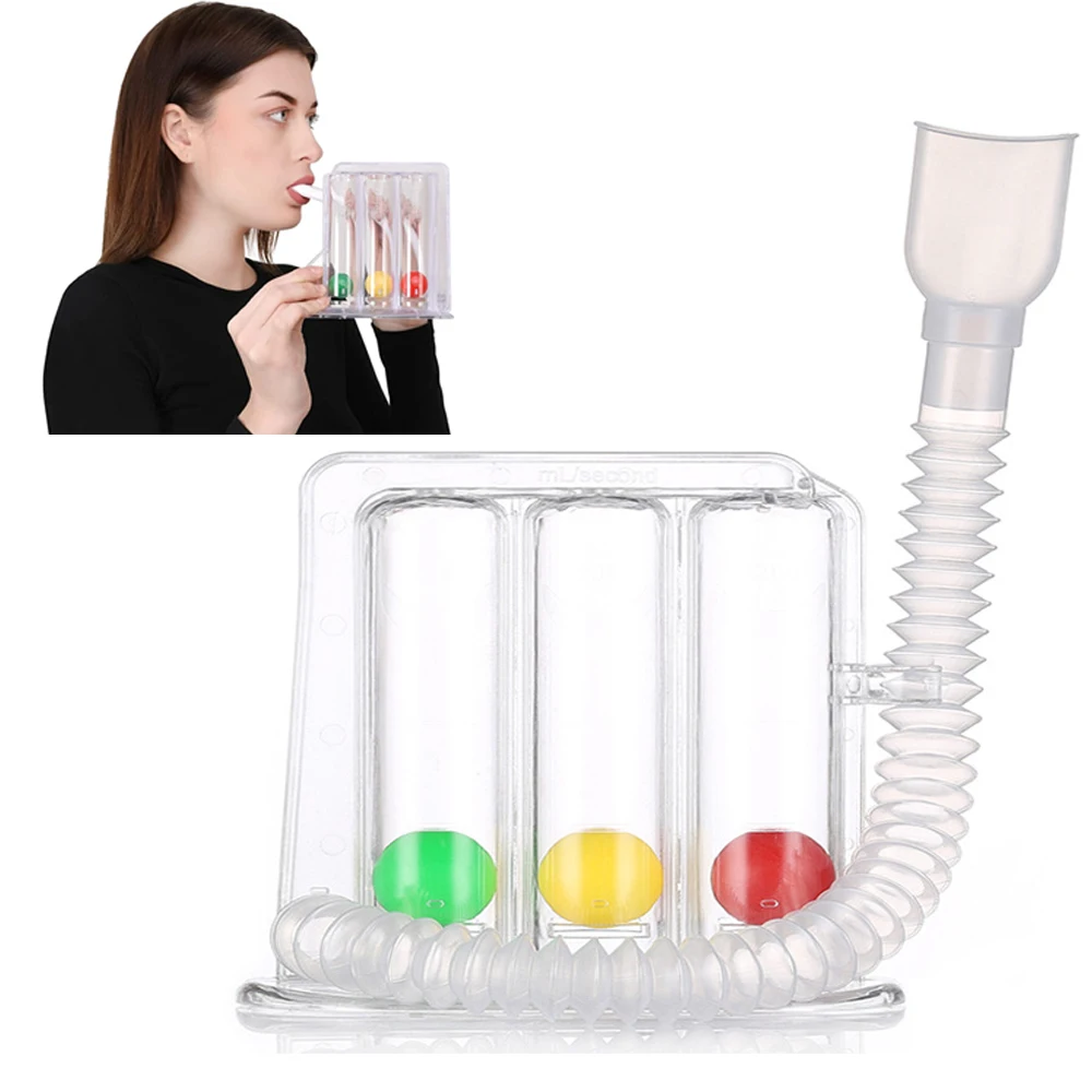 Lung Function Breathing Exerciser 3 Balls Breathing Trainer  Vital Capacity Lung Function Improvement Rehabilitation Equipment