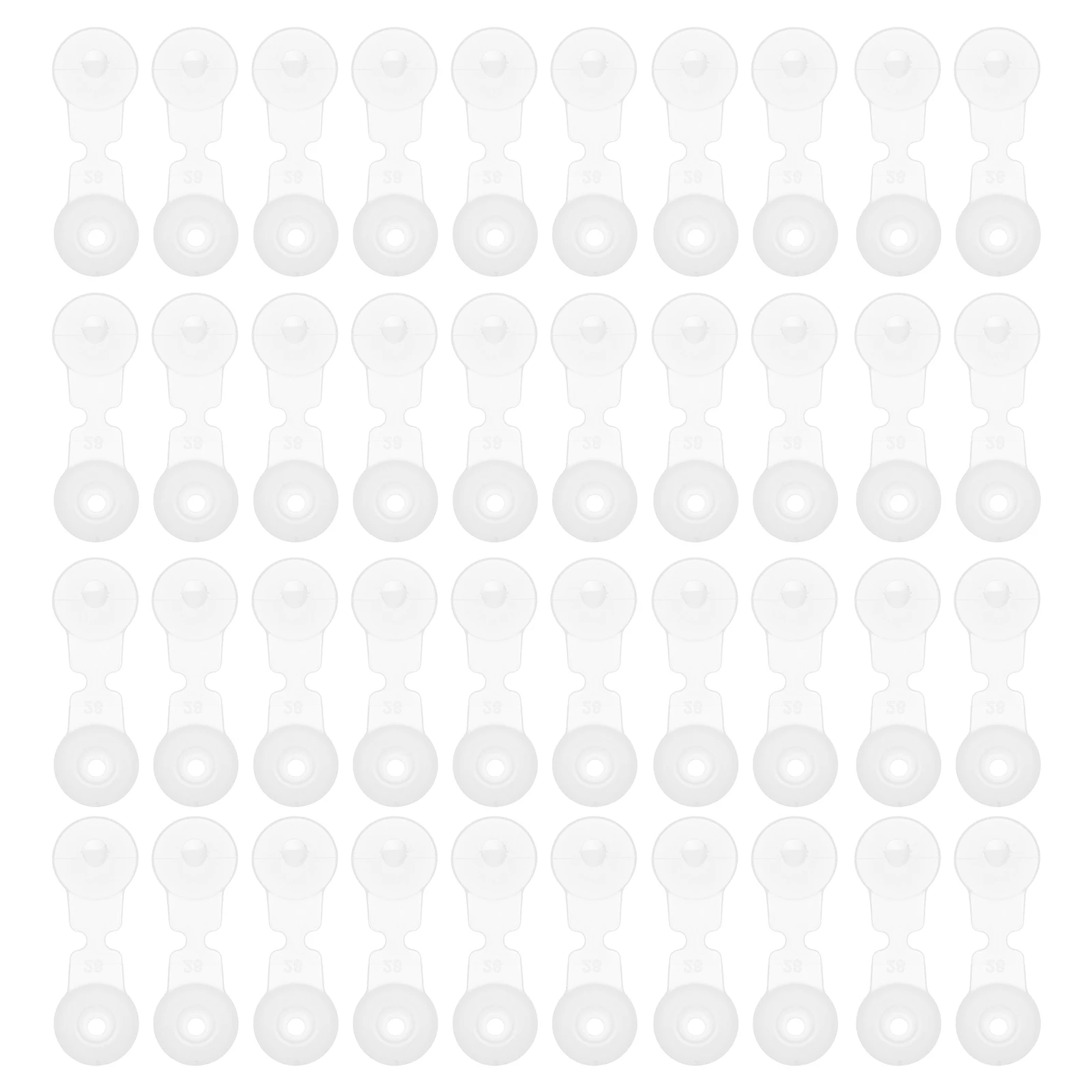 

100pcs Plastic Wristband Buckles Snap Fastening Disposable Event Wristbands For Concerts Hospitals Replacement Buckle White