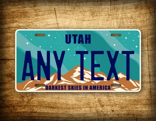 شخصية يوتا أحلك السماء في أمريكا لوحة ترخيص أي نص 6x12 مخصص #1