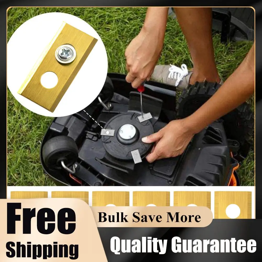 

36Pcs Lawn Mower Blades with Washers & Screw Double Hole Mower Blades Stainless Steel Mower Blade Set for Mammotion Luba Robot