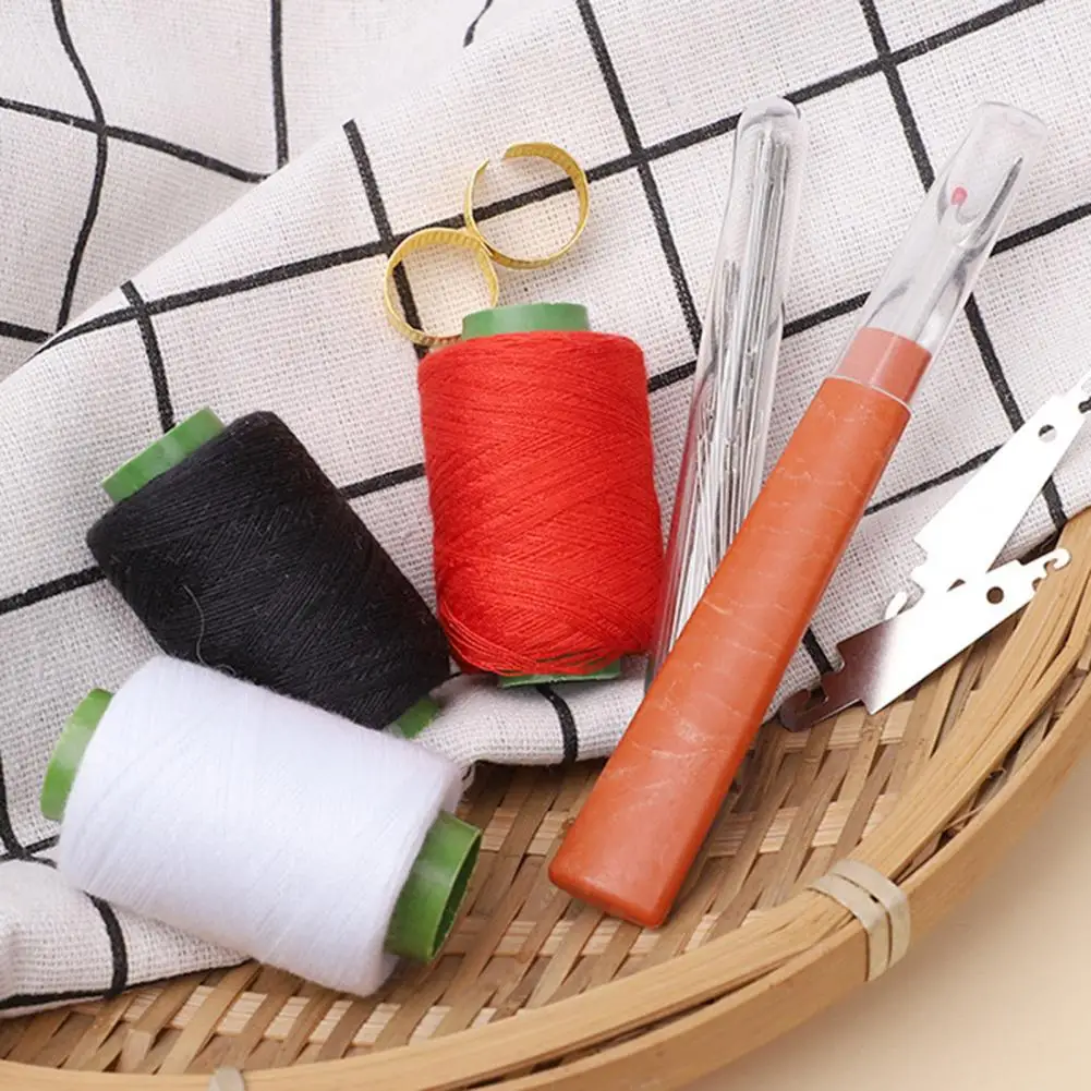 إبرة خيوط 34 قطعة مجموعة أدوات الخياطة لعشاق الخياطة اليدوية إبرة عراف مزيل الخيوط الكشتبانات إبر متنوعة #2