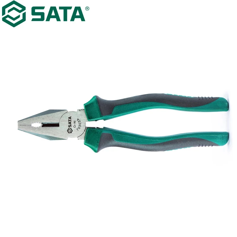 SATA 70303A Wire Pliers 8 Inch Sharp Blade Cut Flat High Quality Materials And Precision Craftsmanship Extend Service Life