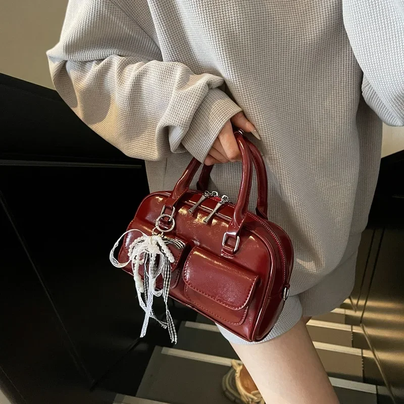 الكورية نمط المتخصصة تصميم سعة كبيرة صيف 2025 بوسطن حقيبة يد نسائية حقيبة البولينج حقيبة كتف محمولة متعددة الاستخدامات بوليست