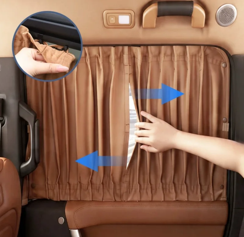 Car Track Type Sunshade Curtains Fit for Chery ICAR V27 2026 Modified Car Full-vehicle Sun-blocking and Heat-insulating Curtains