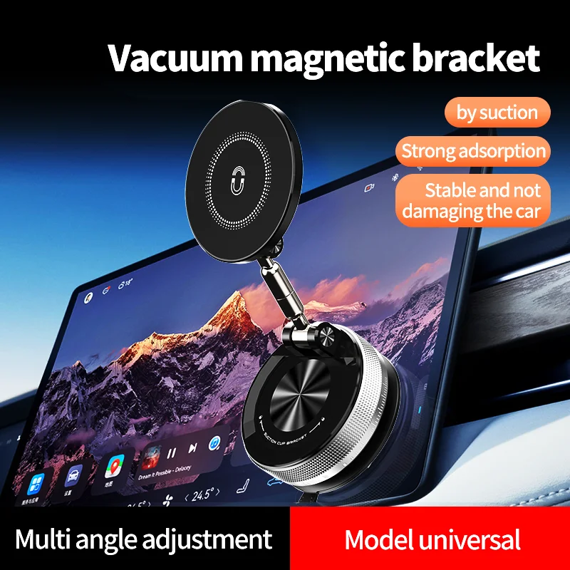 

Magnetic Phone Holder for Car - Upgraded 360° Vacuum Magnetic Phone Holder for Your Car/Gym/Mirror Mount for iPhone & Android