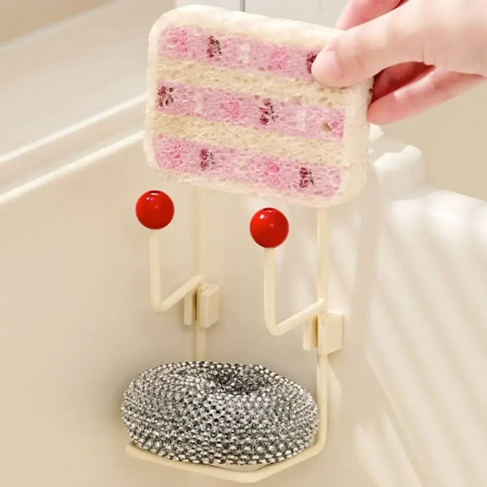 No Drill Hang Storage Rack Hollow Drain Rust Proof Sink Organizer for Kitchen Bathroom Washbasin Scouring Pad Sponge Holder