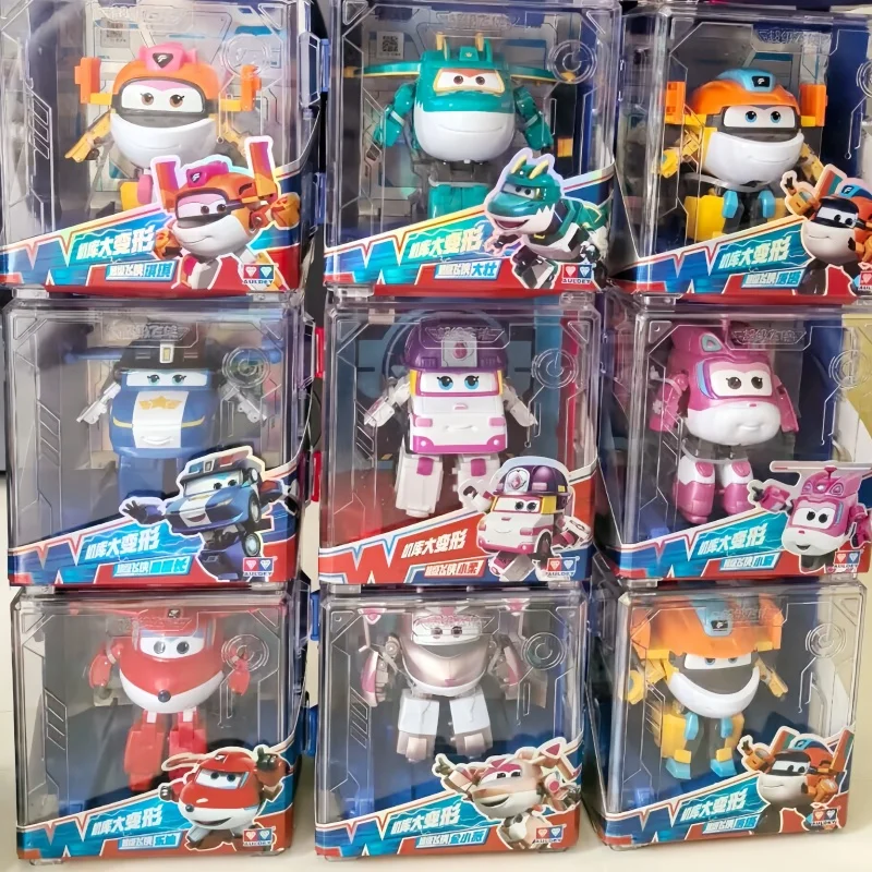 Hot New 36 Tipi Super Wings 2 "Scale Mini Trasformazione Anime Deformazione Aereo Robot Action Figures Trasformazione Giocattoli per bambini
