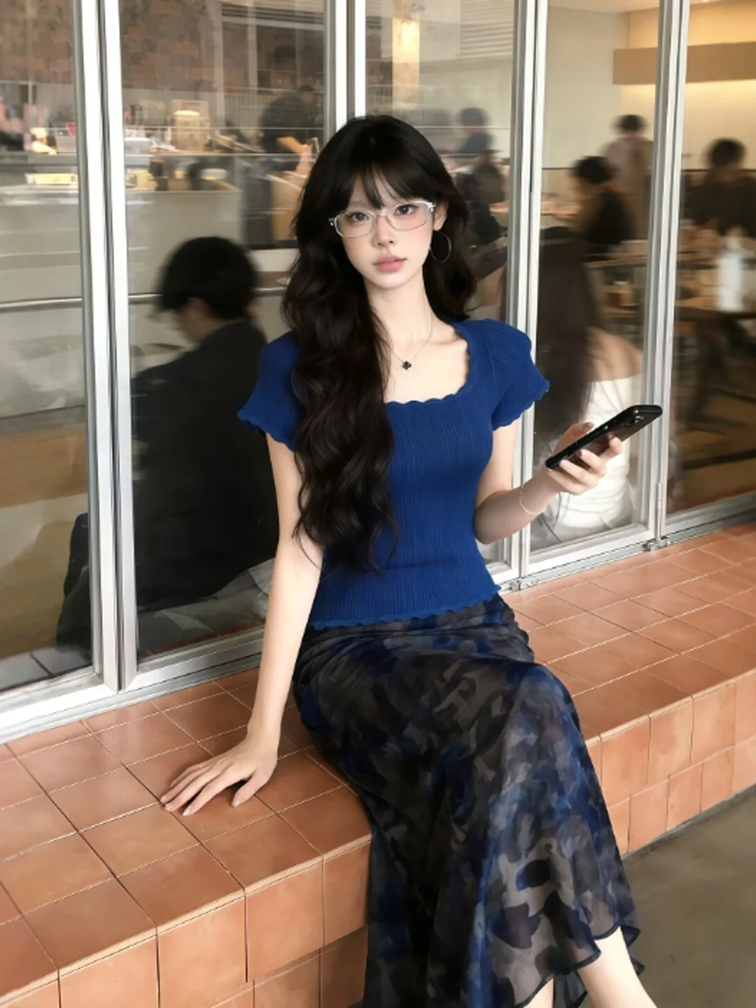 

Stylish Elegant Retro Beautiful Two-Piece Set Summer 2026 Women's Fashion Casual Wear Cotton Blend Short Sleeve round Neck