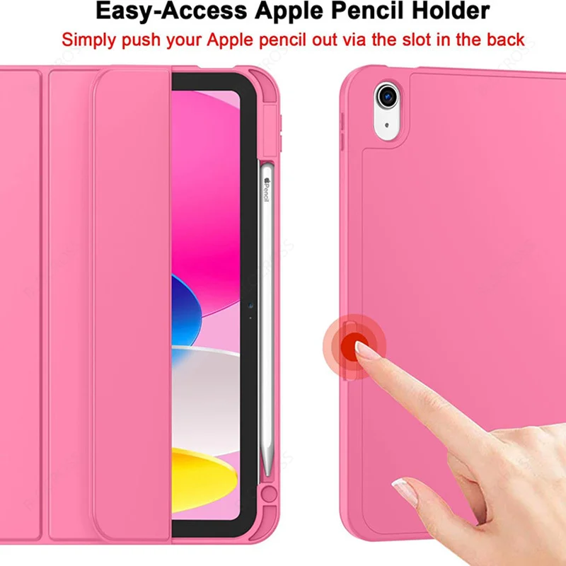 2026 PU Pencil Holder Case for IPad A19 12th Air 11 13 M3 M4 Pro 12.9 A16 11th 10th 9/8/7th 10.2 10.9 Original Color Smart Cover