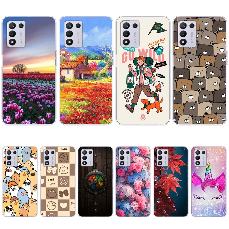 S2 colorful song Soft Silicone Tpu Cover phone Case for Realme Q3s/Q5 Pro image 5
