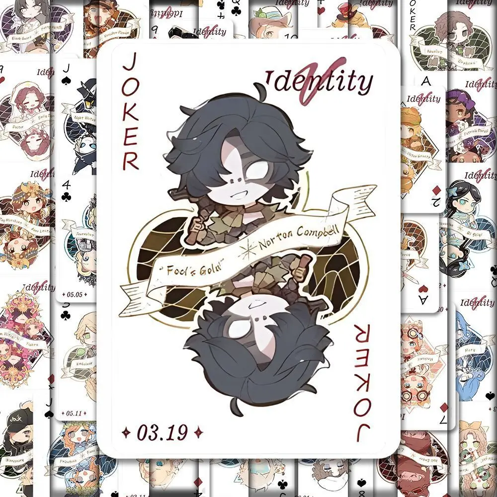 

10/73PCS Identity V Poker Card Stickers Two-dimensional Anime DIY Guitar Refrigerator Phone Laptop Suitcase Water Cup Skateboard