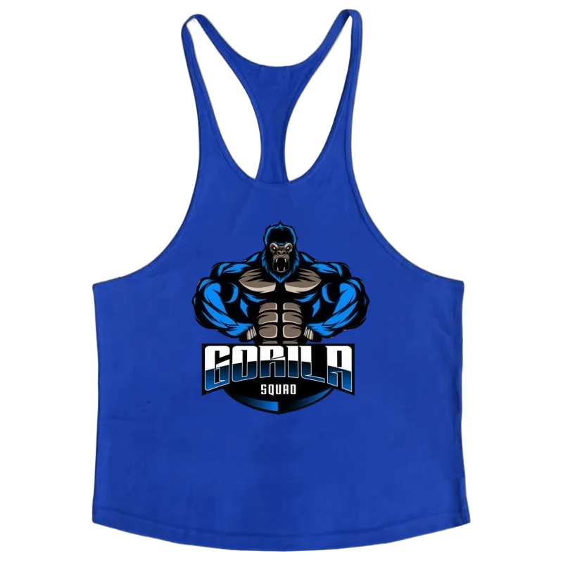 قميص بدون أكمام من القطن لكمال الأجسام للرجال، سترة رياضية بدون أكمام بحزام ضيق مع مسامية للتدريب المكثف والجلسات التمرينية