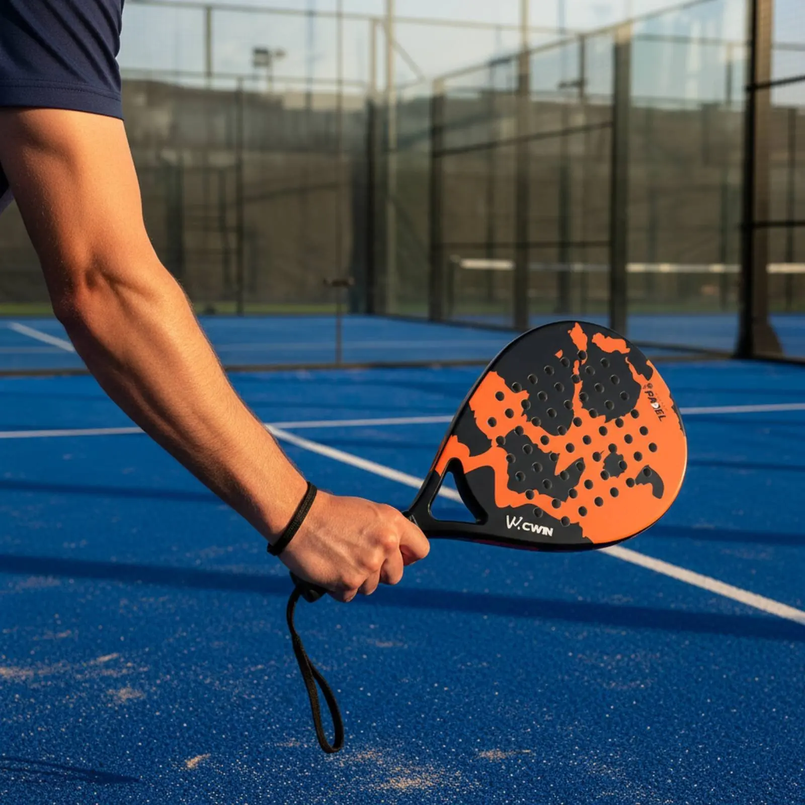 Shock-Absorbing Core Center Beach Racket Sport Racket Large Sweet Area Carbon Fiber Padel Racket Carbon Fiber Padel Racquet