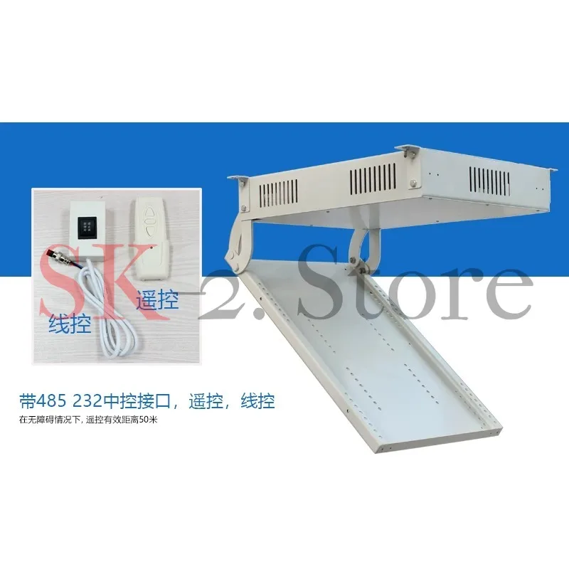 Universal 26-100 inch LCD TV electric ceiling flip inverted hidden ceiling bracket remote control telescopic