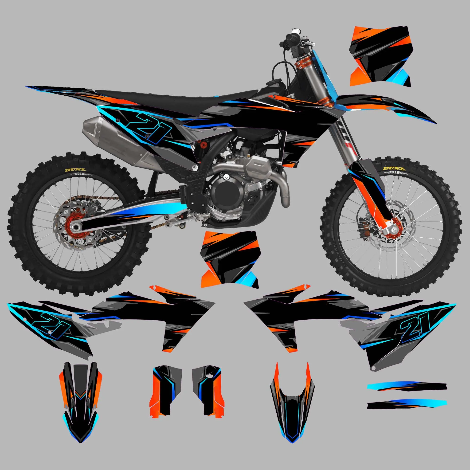 

Графический комплект для 2024-2026 EXC XCW 2024 2025 2026 200 250 300 350 400 450 Наклейки для мотокросса