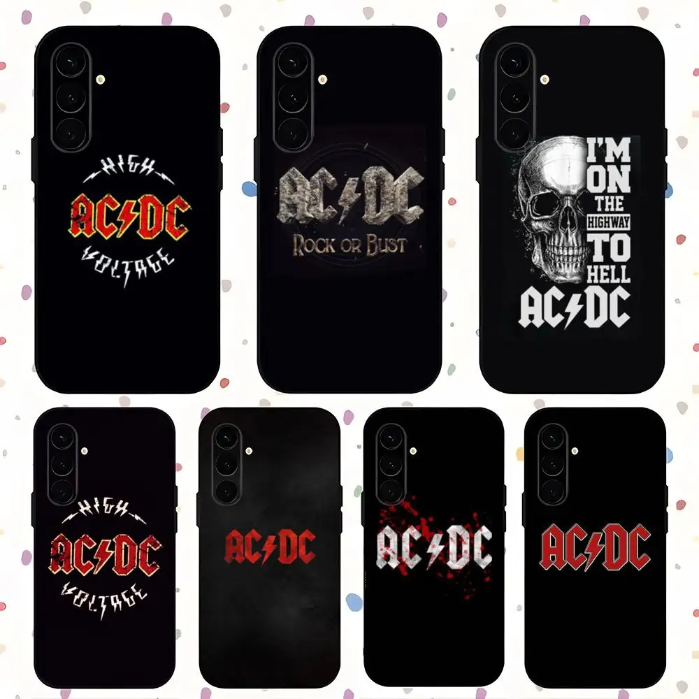 

Rock Hot A-AC D-DC Band Phone Case For Samsung Galaxy S25 S24 S23 S22 S21 S20 Plus Ultra Note20 Soft Black