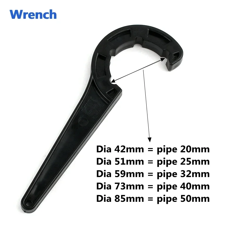 PE PVC Irrigation Fitting Wrench for 20 25 32 40 50 63 mm Pipes Quick Connect Valve Lock Tool High Pressure 850 kPa DIN Certifie