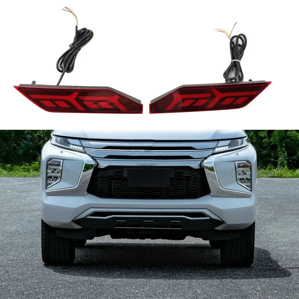 

Car LED Rear Fog Lamp Brake Light Rear Bumper Decoration Lamp For Mitsubishi Pajero Sport 2018 2019 2020