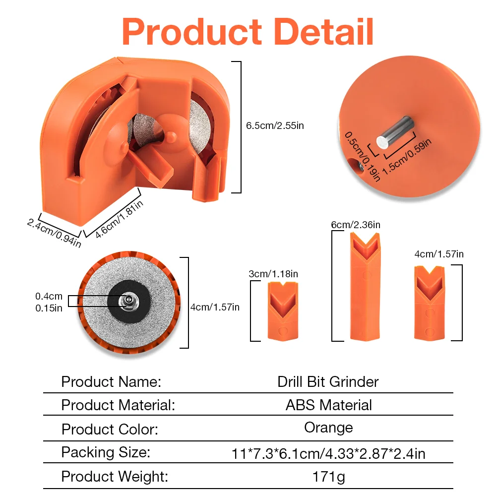 Electric Drill Bit Sharpener,2-16mm Twist Drill Bit Sharpener,Replacement Blades,Household Grinding Tools,Double-sided Polishing