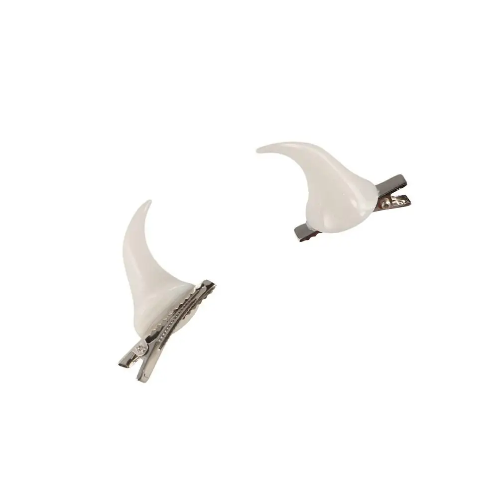 

Dress Up Devil Horns Hair Clip Duckbill Clip Red Halloween Headwear Barrettes Resin Cosplay Costume Hairpin