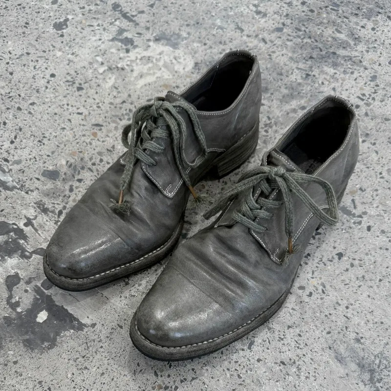 Genuine Leather Designer Luxury Men's Shoes High End Fashion Height Increasing Work Business Casual Derby Leather Shoes Male