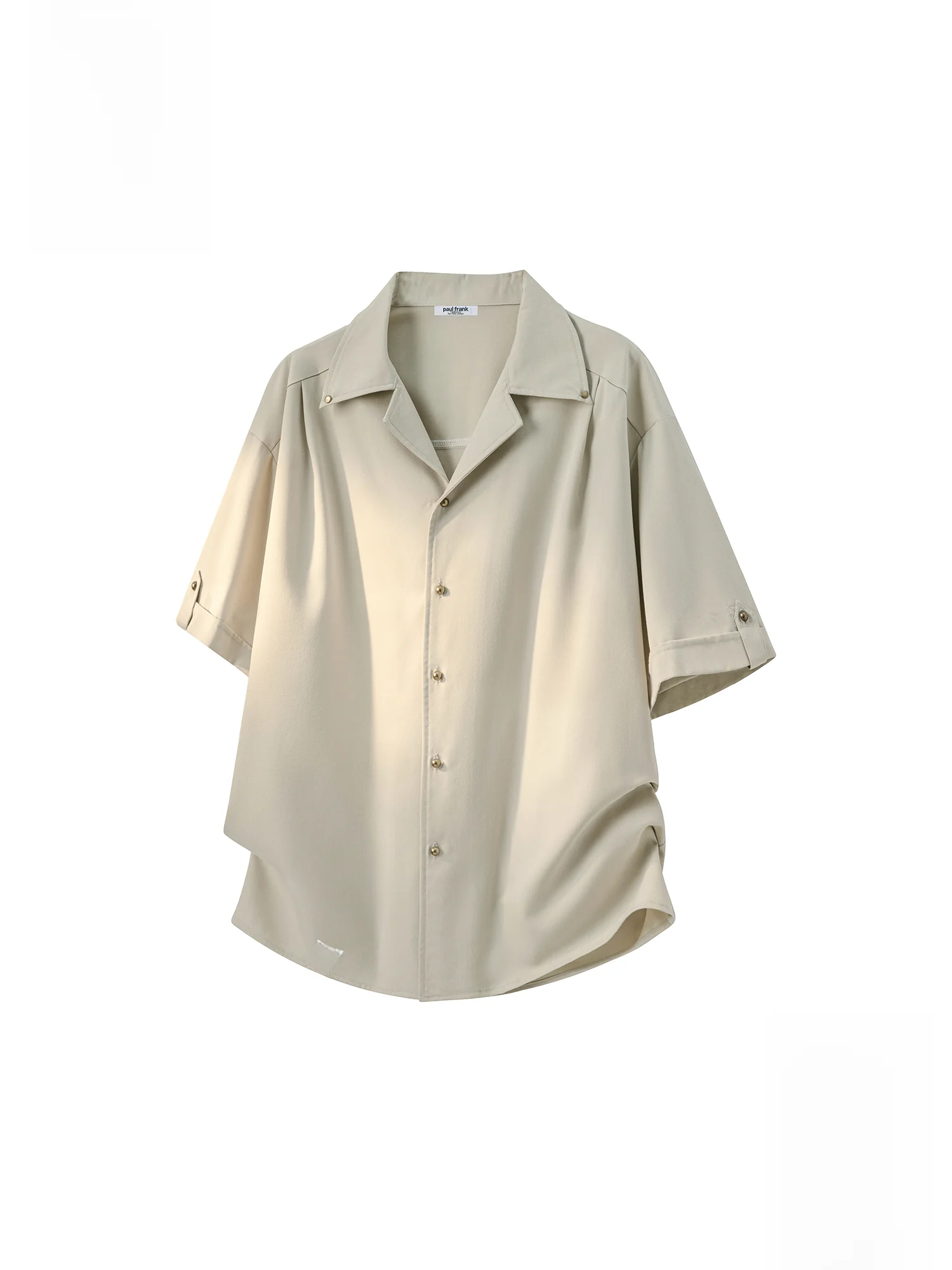 

PaulFrank Loose ort Sve Men's Casual irt Summer Lightweight Vintage Button up irt Cool Feeling Polyester Blend