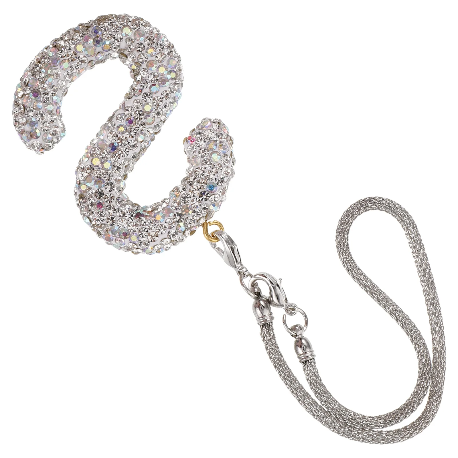 

S Initial Car Mirror Pendant Hanging Sparkling Rhinestone Charm Rear View Mirror Ornament Car Bling Decoration Auto Interior