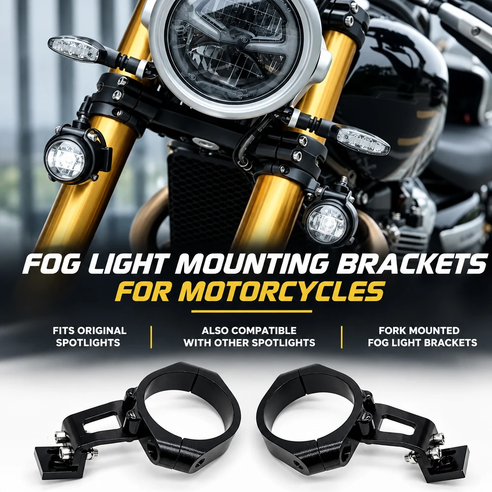 Motorcycle LED Headlight Spotlight Mount Bracket For Scrambler 1200X 1200XC 1200XE Scrambler1200 X XC XE 2018-2026