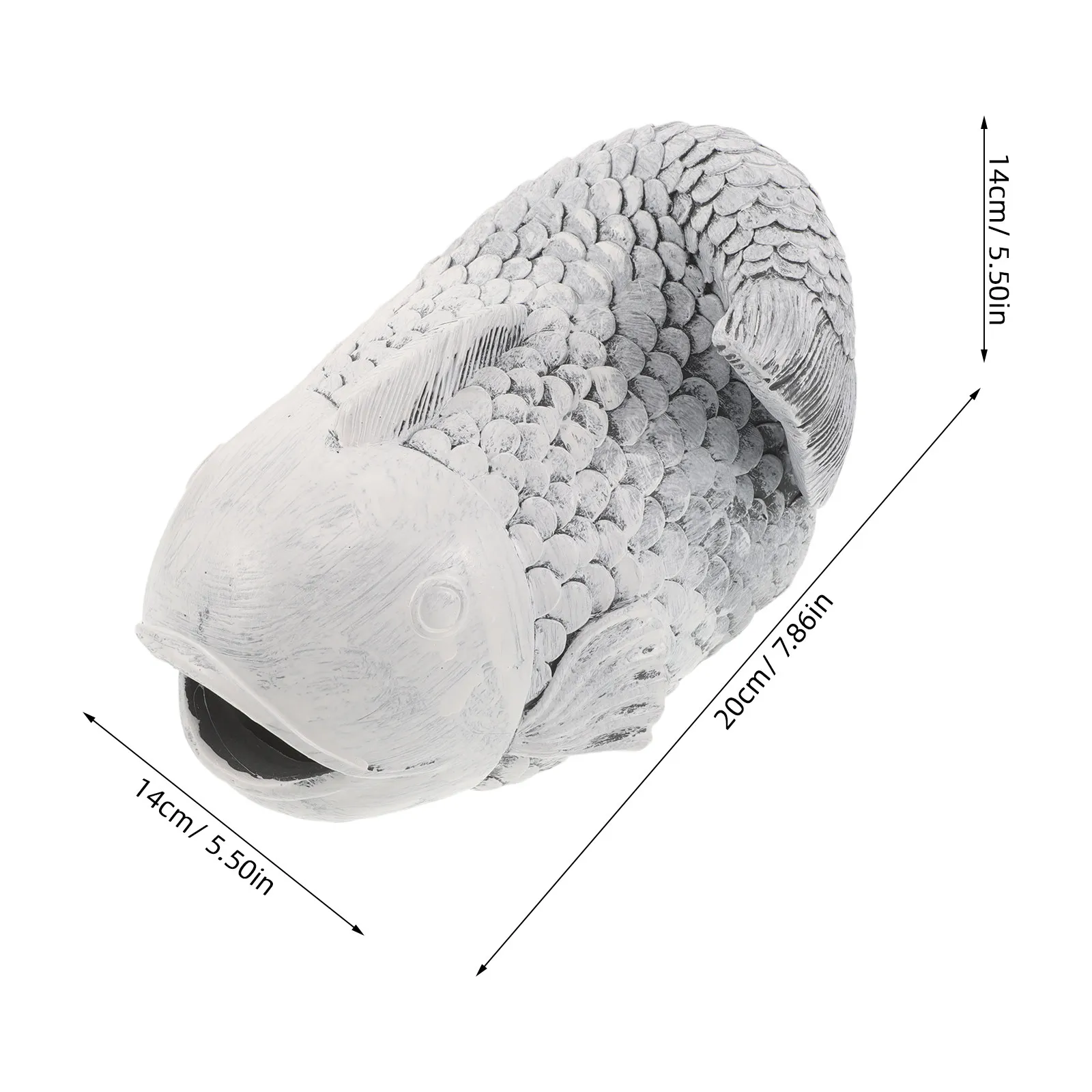 Fish Gutter Downspout Extension Decoration Resin Koi Splash Guard Sculpture Outdoor Garden Downspout Statue Decorative Rain