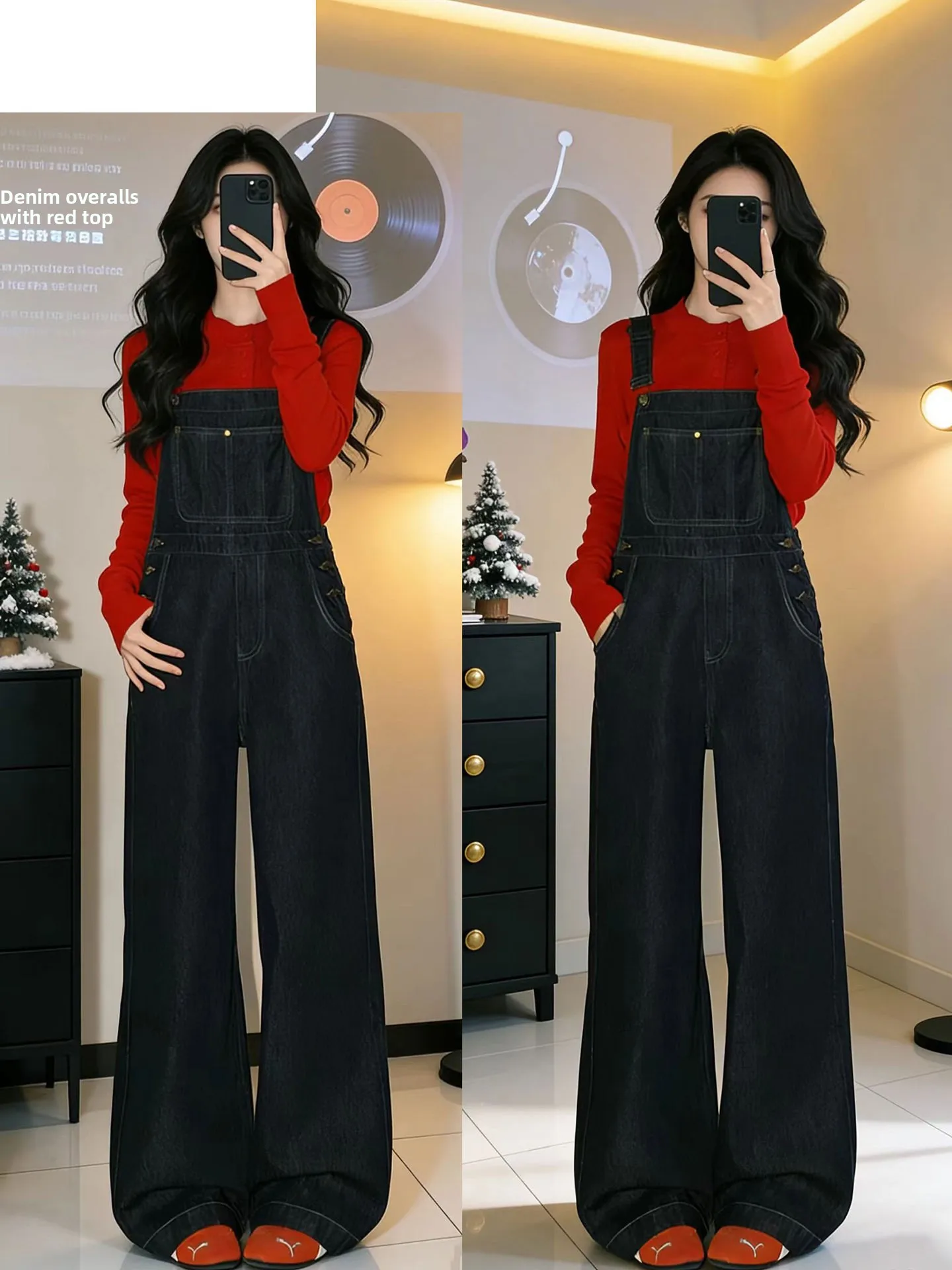 

Женский летний джинсовый комбинезон с высокой талией, синий, модный, маленький размер, свободный крой, омолаживающий эффект, прямые штанины, рабочая одежда