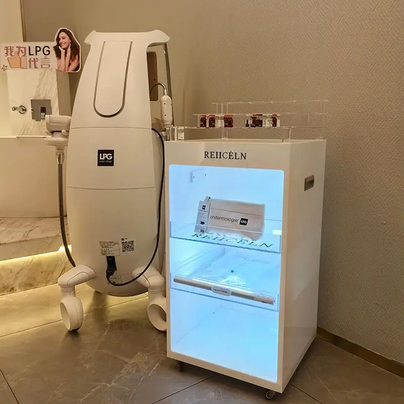 

High-end beauty medical cart product rack mobile display rack silent wheel custom logo skin management