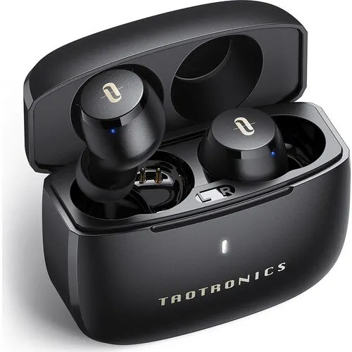 TaoTronics Soundliberty 97 Bluetooth Headset with Charging Case cVc 8.0 Noise Canceling aptX IPX7 29 Hours of Music