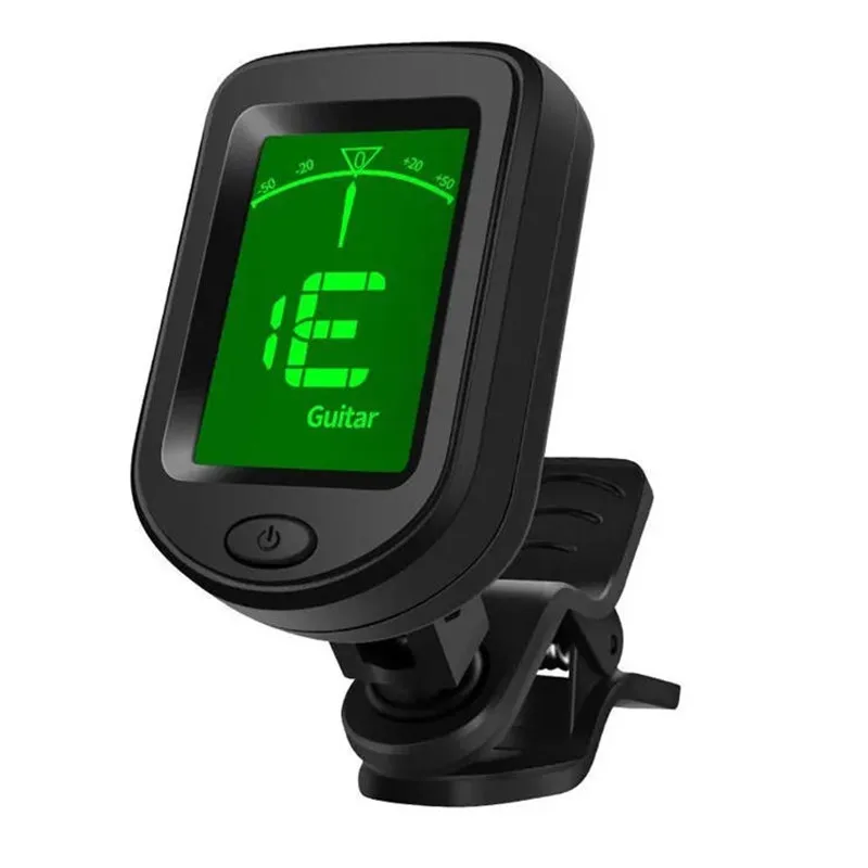No Battery Bass Ukulele Violin Mandolin Banjo Guitar Tuner For All Instruments Clip on Electronic Tuner LCD Digital