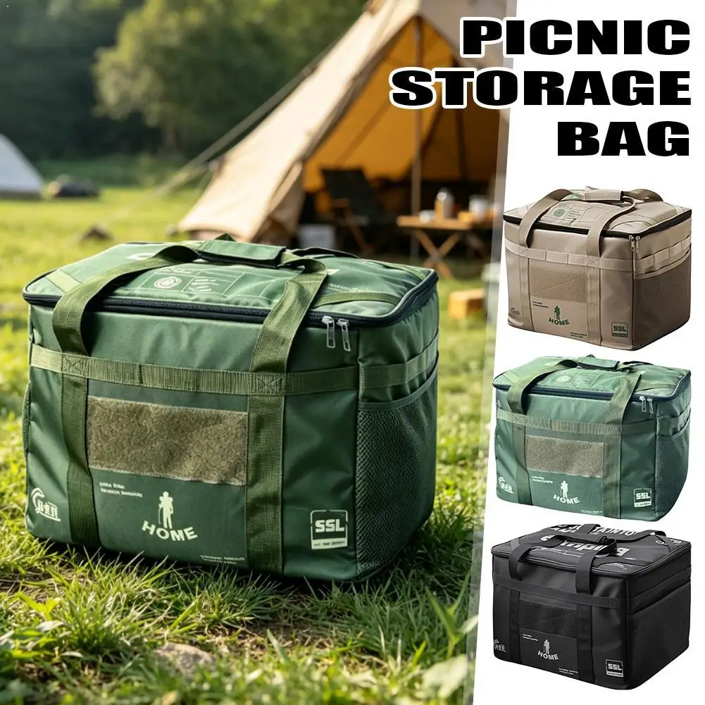 55L Taktische Camping-Aufbewahrungstasche Große Kapazität Faltbarer Organizer Wasserdichte Picknick-Besteckbox Feldausrüstung Outdoor-Taschen