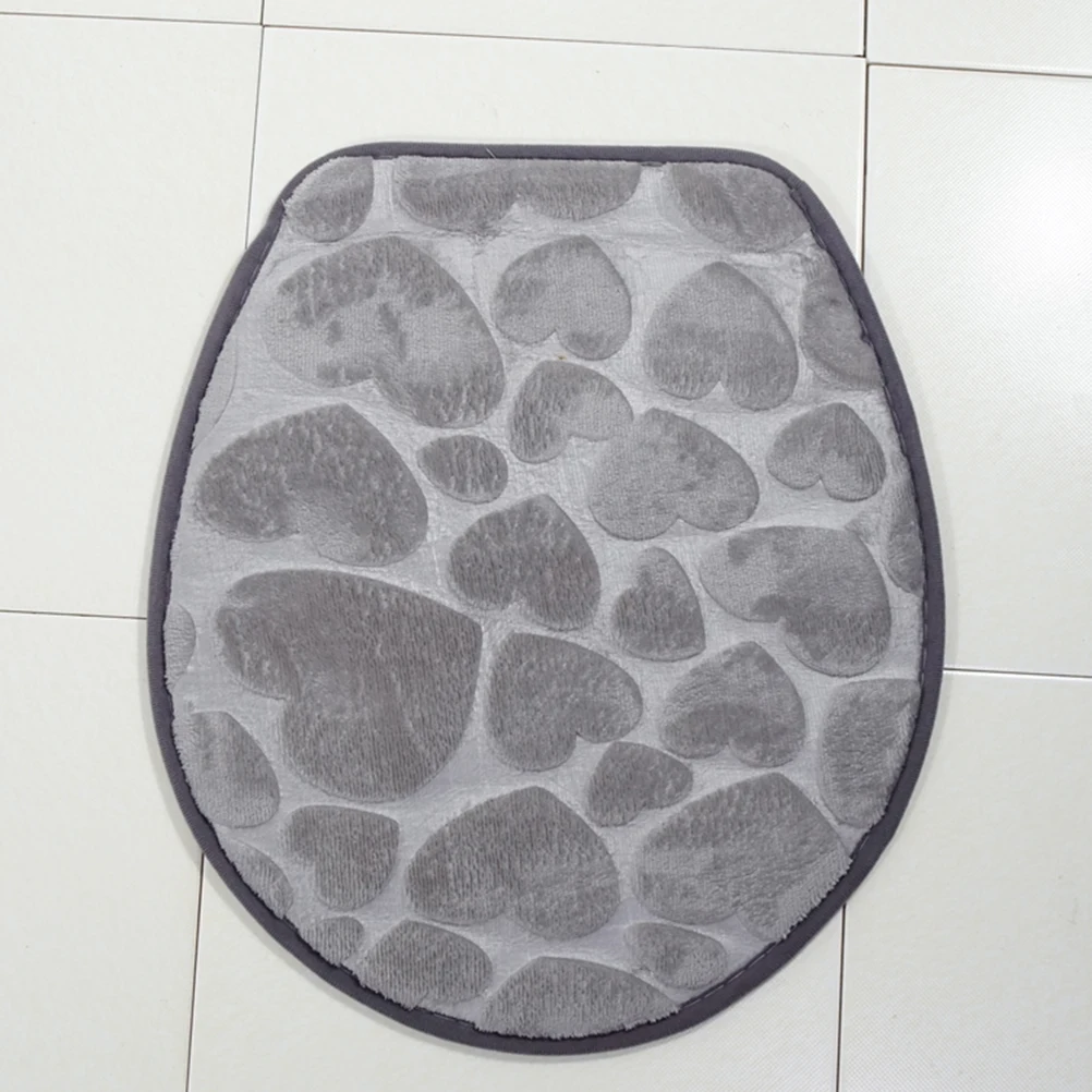 

3 Piece Three Piece Bathroom Rug Rug Set Toilet Seat Lid Cover 38x43cm Nonslip Backing Water Absorption Bath Mat Set
