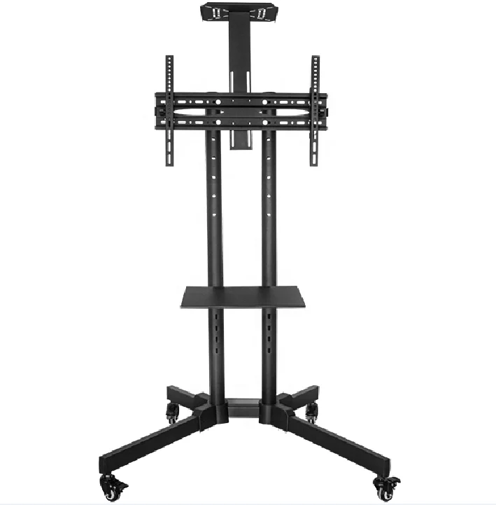 

Zeno C1500 Mobile Tv Stand with Mount & Dvd Av Shelf 45-65inch Tilt Swivel Height Carte Tv Trolleys for Sale Support Television