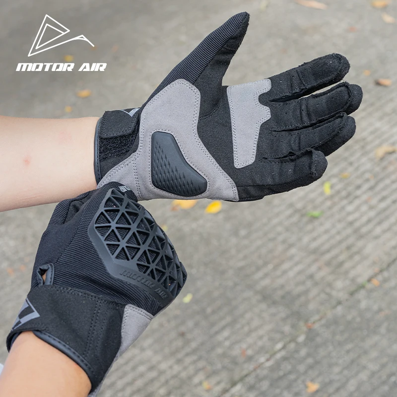 New Motorcycle Gloves Riding Gears Summer Breathable Grid Leather Joint Protection Equipment Non-slip Wear-resistan Touch Screen