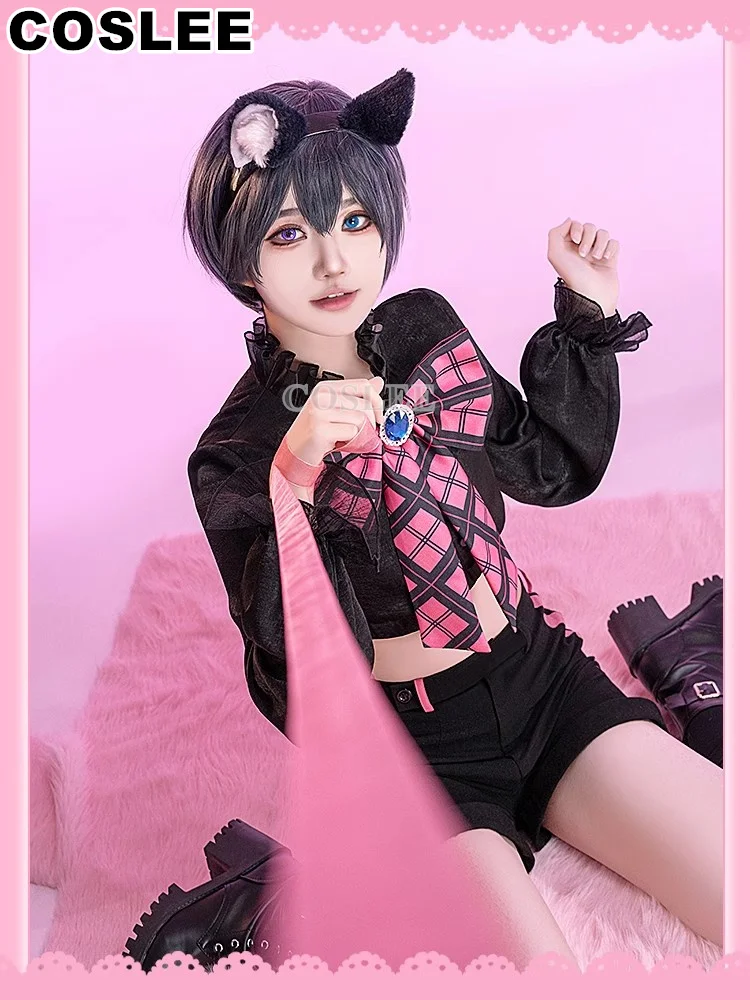 COSLEE Anime Black Butler Ciel Phantomhive Cat Ear Sweetheart Temptation Men's Clothing Cosplay Costume Halloween Carnival Party