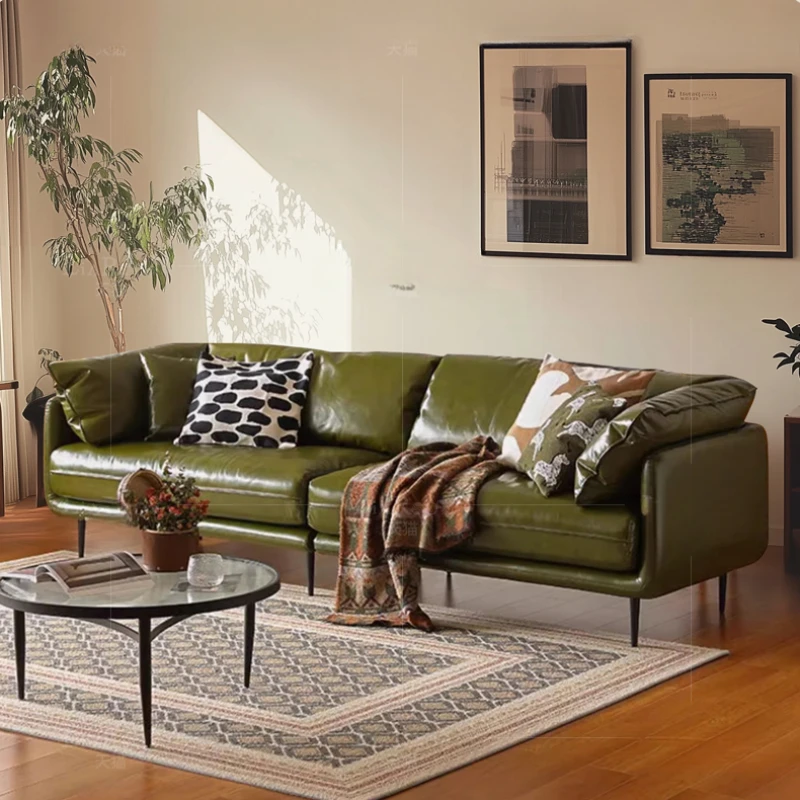 Water Proof Green Sofa Modern Style Double Designer French Sofa Living Room Sofas Modernos Para Sala Apartment Furniture