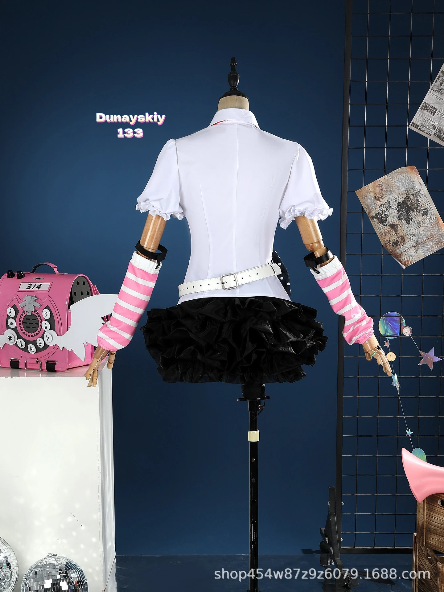 Zenless Zone Zero Angels of Delusion 치나츠 레미엘 코스프레 가발 드레스 유니폼 여성 소녀를 위한 이상적인 할로윈 파티 헤드웨어