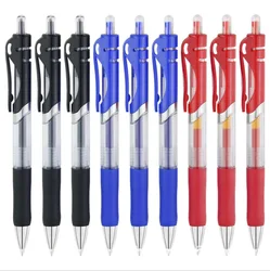 Juego de bolígrafos retráctiles de Gel de 6/13 piezas, tinta negra/roja/azul para recarga de escritura, accesorios de oficina, material escolar, papelería