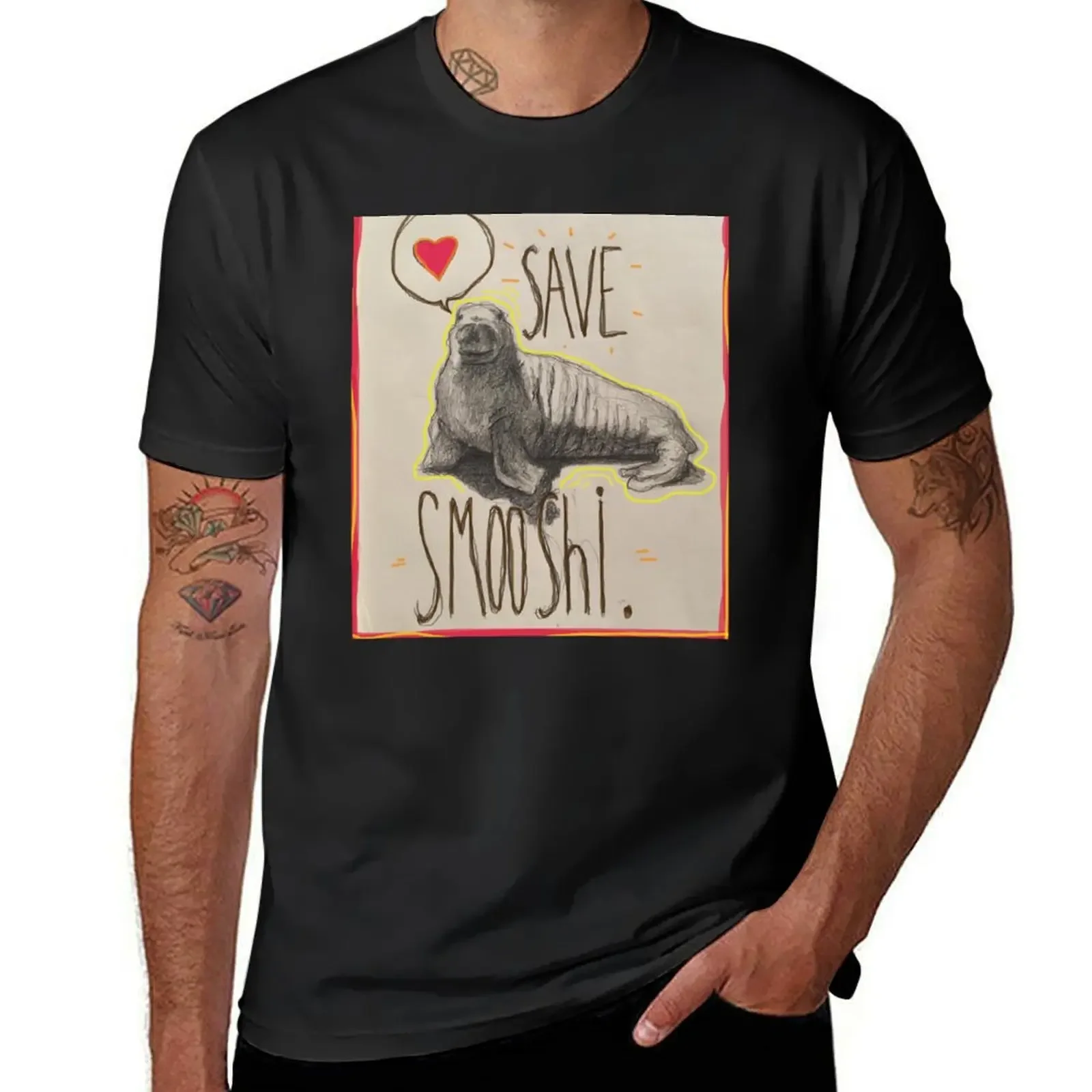 Save Smooshi T-Shirt summer clothes sports fans heavyweights mens graphic t-shirts hip hop