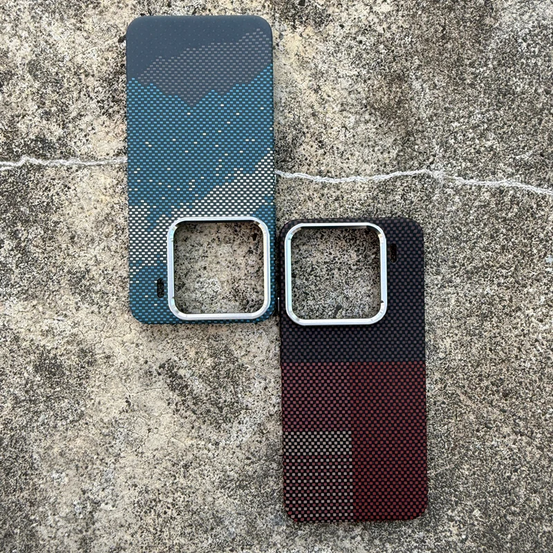 Ultracienkie etui magnetyczne z teksturą włókna węglowego do Xiaomi Mi 15 Ultra Mi 15 Pro 14, twarda obudowa z obsługą magnetycznego ładowania bezprzewodowego. — zdjęcie produktu 5