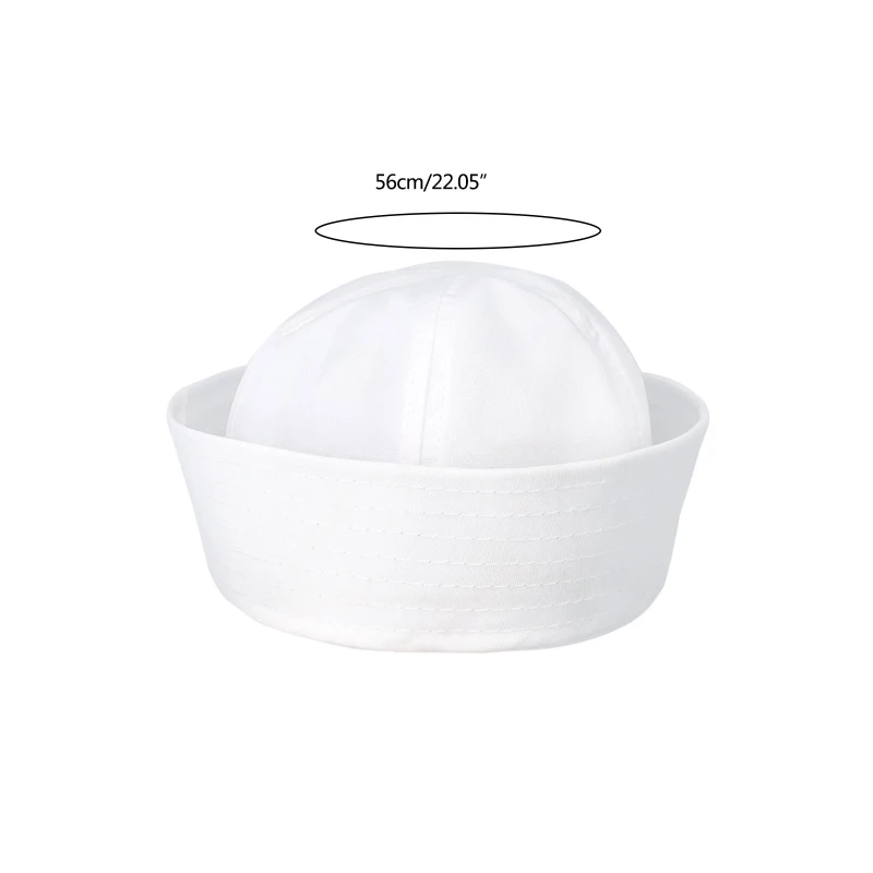 Fashion Navy Sailor Hat All-match Men Women Hat Casual Stylish Uniform Roll Up Brim Hat Ladies for Beach Summer