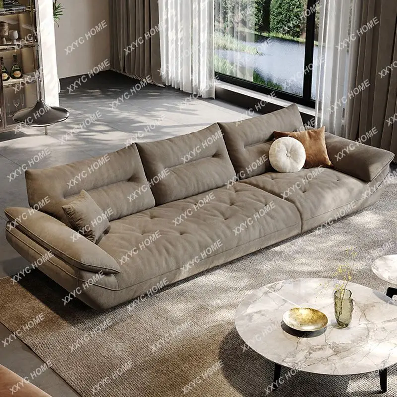 

LXModern simple living room fabric small apartment inline cloud sofa minimalist light luxury style
