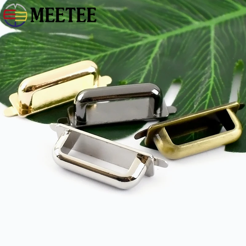 Meetee 금속 버클 D 링, 가방 사이드 클립 걸쇠 핸드백 스트랩, 걸이 후크 가죽 체인 커넥터 버클 하드웨어, 25x9mm, 2 개, 4 개, 10 개