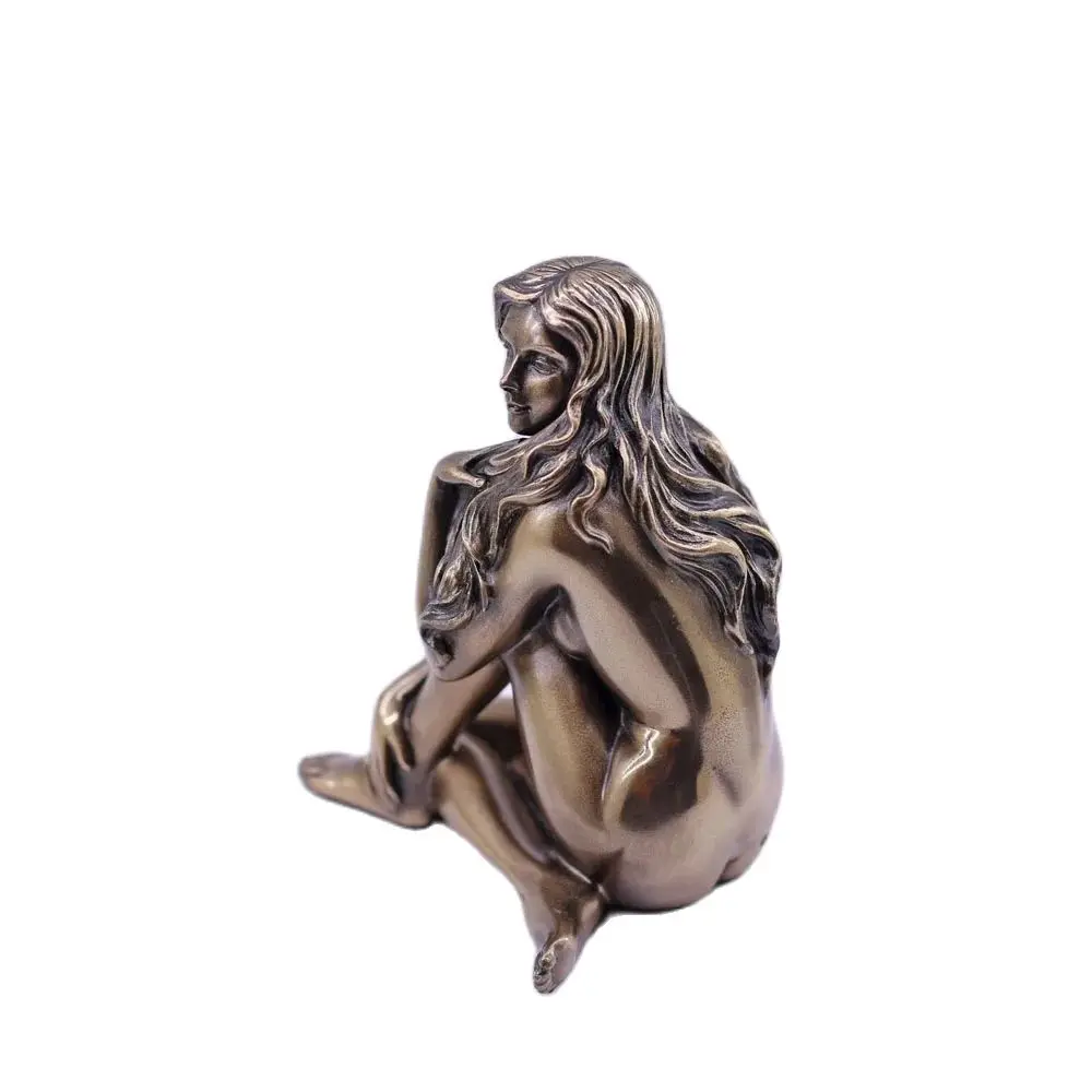 Artistic Nude Woman Left Hand Touches Hair Silicone Mould Girl's Naked Handmade DIY Chocolate Candy Decoration Mold Resin Gypsum