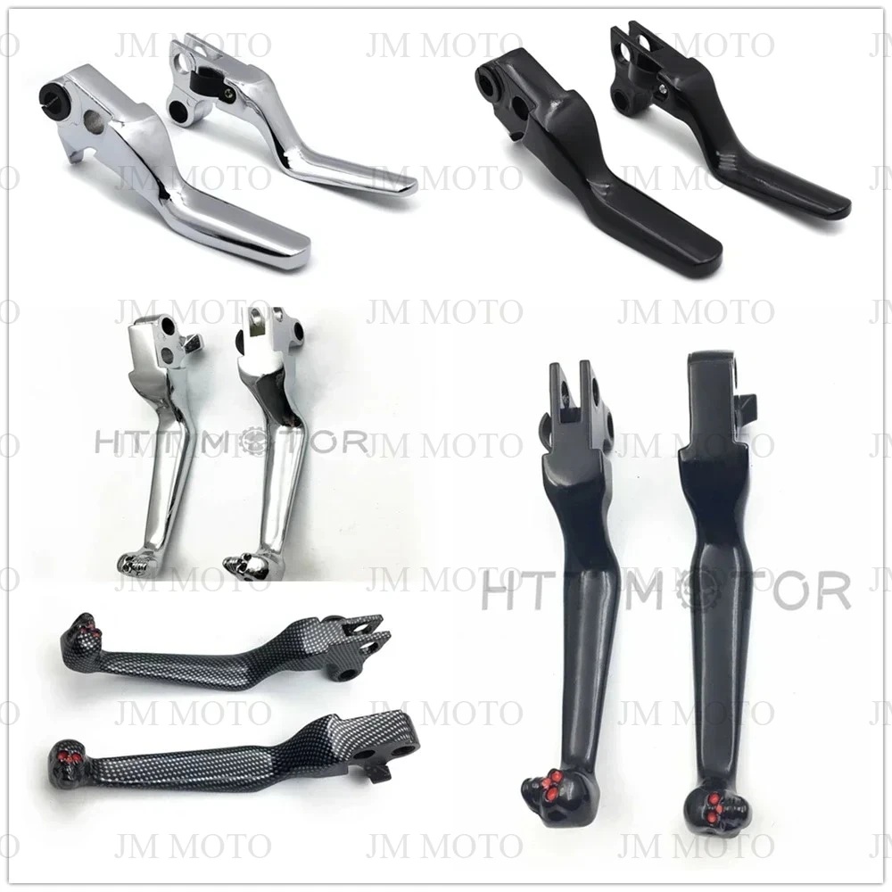 Motorcycle Skull Brake/Clutch Levers For Harley 96-'03 XL, '96-later Dyna (except '16-later FXDLS), 96-14 Softail 96-07 Touring