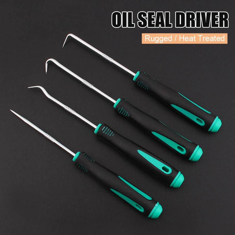 4Pcs 240/165mm Car Oil Seal Screwdrivers O-ring Gasket Washer Puller Remover Pick and Hook Set Auto Repair Tools Accessorie