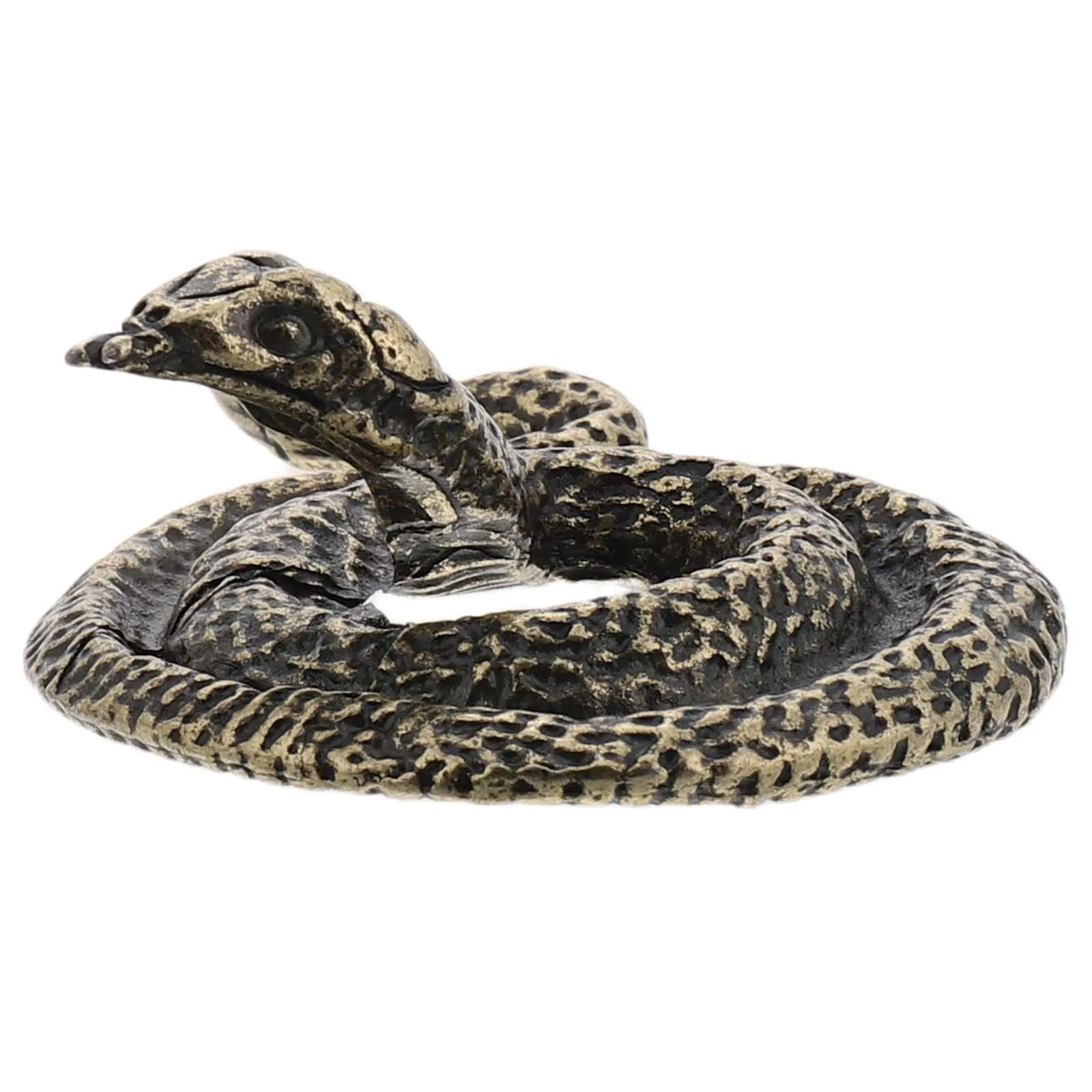 

Miniature Brass Snake Sculpture Desktop Decor Solid Metal Ornament for Home Office Halloween Decoration Small Brass Snake